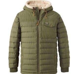 Men's Mountain Classic Down Hooded Jacket, Sherpa-Lined, Kelp Green Small/ Reg.